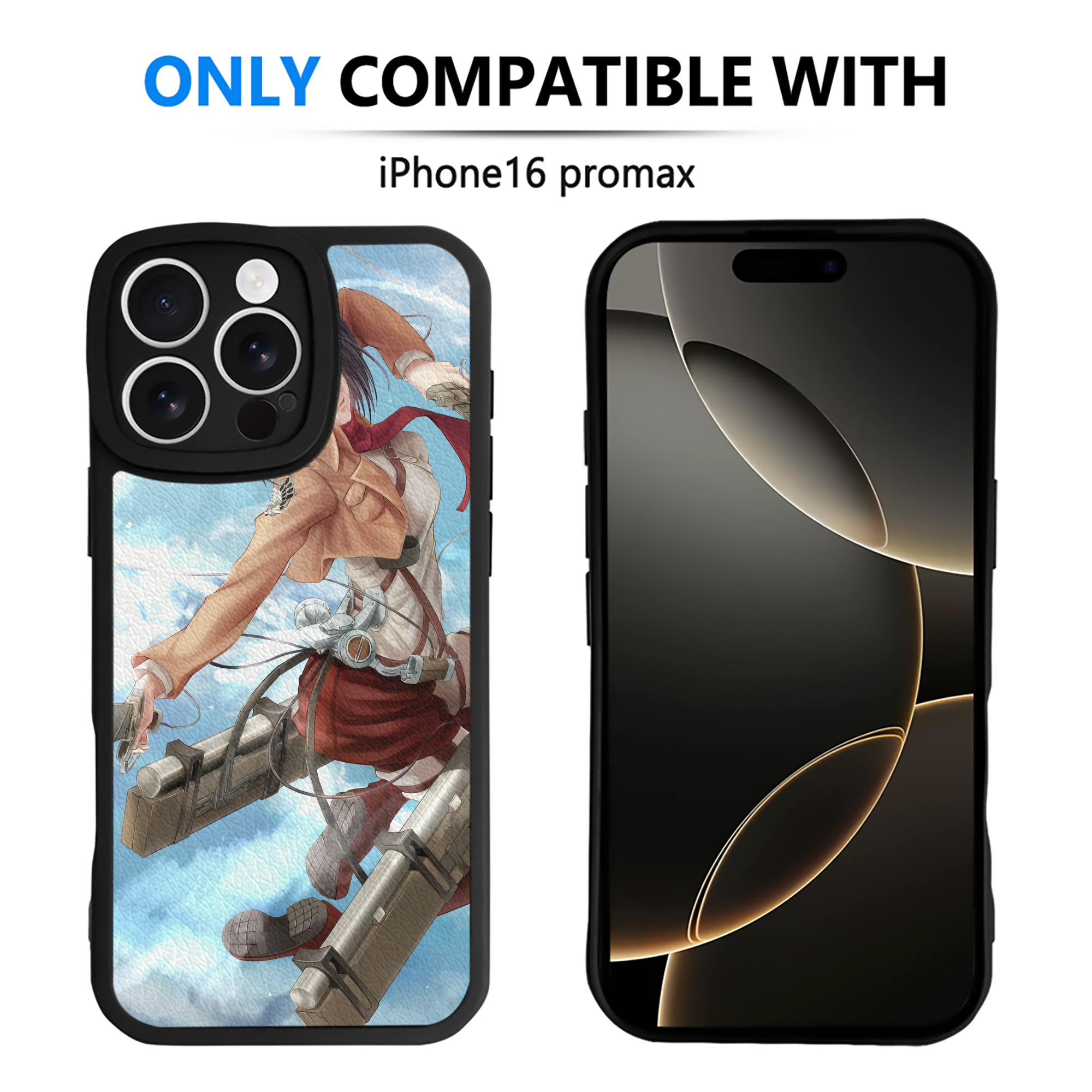 （画像用） 進撃の巨人 Attack on Titan 【iPhone 16シリーズ対応】シリコンスマホケース（レザー調） 材質：シリコン